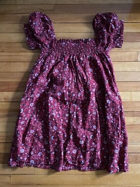 American Eagle Ditsy Babydoll Mini Dress With Pockets